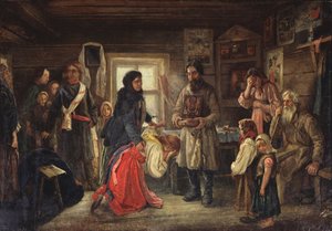 Před svatbou, 1900 od Pyotr Ivanovich Tselebrovski