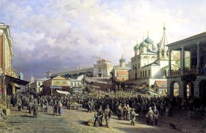Trh v Nižním Novgorodu, 1872.