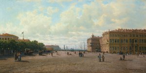 Palácové náměstí v Petrohradu, 1860.