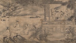 Básníci se scházejí v pavilonu orchidejí z roku 1607. od Qian Gong