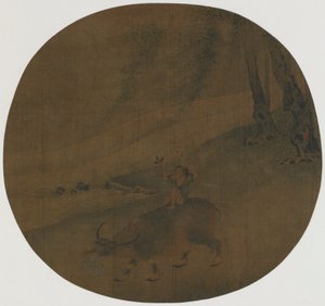 Chlapec na vodním buvolovi, dynastie Ming, 16.-17. století. od Qin Shunyou