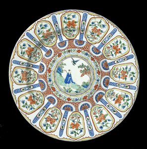 Velký verte Imari pokrm, období Kangxi, 1662-1722 (porcelán)
