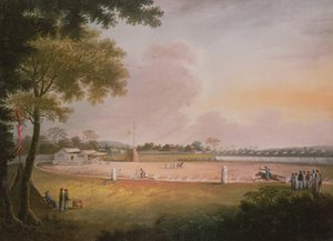 Turnaj v jezdecké lukostřelbě ve vojenském táboře, c.1850 od Qing Dynasty Chinese School