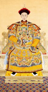 Císař Guangxu (1871 - 1908) (tuš a barva na hedvábí) od Qing Dynasty Chinese School