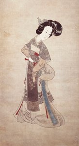 Lady of China, Ren Shyong (malba na hedvábí) od Qing Dynasty Chinese School