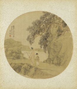 Krajina s postavami, 1883 od Qing Dynasty Chinese School