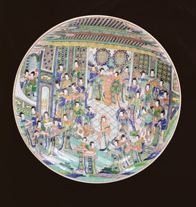Velká nabíječka Famille Verte, období Kangxi (1662-1722) (porcelán) (viz také 272194)