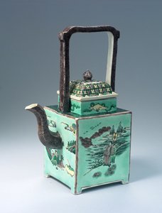 Velká čajová konvice Famille Verte, období Kangxi (1662-1722) (porcelán)