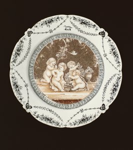 Boční talíř, období Qianlong, cca 1782 (porcelán)