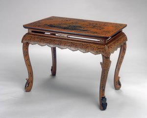 Stůl, období Kchang-si (1662-1722) (lakované dřevo a konopná tkanina) (viz také 272134)