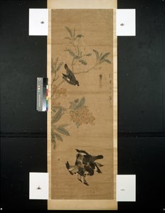 Ptáci a větev od Qing Dynasty Chinese School