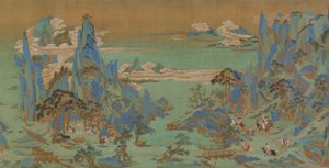 Cesta císaře Minghuanga do Sichuanu, Freer Gallery of Art od Qiu Ying
