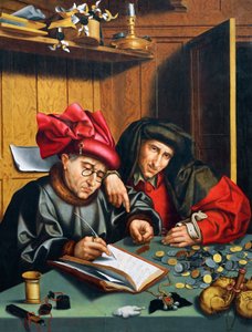 Půjčitelé peněz, cca 1515, Quinten Metsys (1466-1530), Nizozemsko