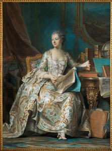 Pompadour, markýza de (Jeanne Antoinette Poisson) (obraz) od Quentin de la Latour