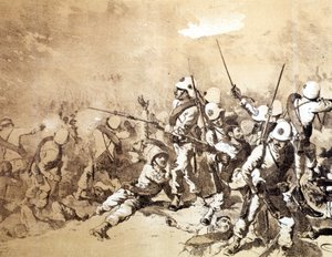 Bitva u Adouy mezi Italy a Etiopií v roce 1896 Q. Cenni. sd. kolem roku 1896. od Quinto Cenni