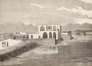 Palác italského viceguvernéra, Massawa, Eritrea, rytina z kresby Quinta Cenniho a náčrtu od Pieragostiniho, z L