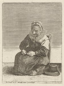 Stará žena s růžencem Plnohodnotní farmáři (název série) od Quirin Boel (attributed to)