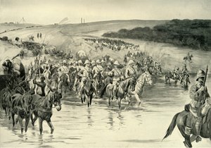 „Lord Roberts a jeho armáda překračující řeku Wall“, 1901. od RM Paxton