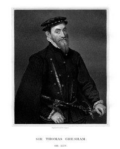 Sir Thomas Gresham , anglický obchodník a finančník, 1823. od R. Cooper
