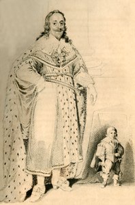 Jeffery Hudson, 30 let, 18 palců vysoký. - Trpaslík krále Karla Prvního, 1821.