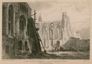 Východní konec Malované komory a jižní strana kaple svatého Štěpána, Westminster