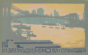 Brooklyn Bridge pozdní odpoledne, 1916. od Rachael Robinson Elmer