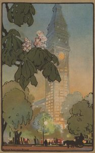 Metropolitní věž na letní večer, 1914.