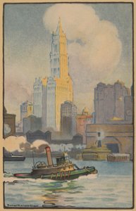 Budova Woolworth z trajektu, 1914.