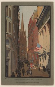 Kostel Nejsvětější Trojice a Wall Street od Rachael Robinson Elmer