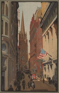 Kostel Nejsvětější Trojice a Wall Street, 1914.