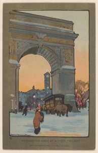 Washington Arch za zimního soumraku od Rachael Robinson Elmer