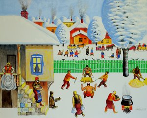 Na vánočním stromku, 2006 (olej na plátně)