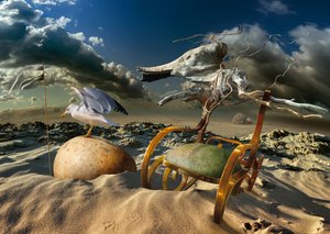 Surrealistická pouštní židle od Radoslav Penchev