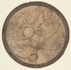 Anděl zvěstování Karikatura pro výšivku, 1466-1524.