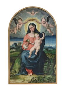 Madona s dítětem, před rokem 1543 (olej na desce) od Raffaellino di Michelangelo (16th century)