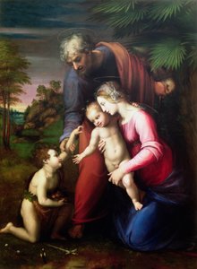 Svatá rodina s Janem Křtitelem, 151314 od Raffaello Sanzio Raphael