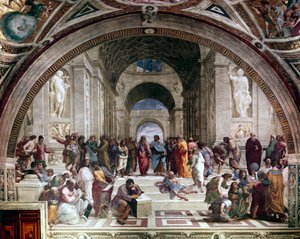 Škola v Aténách, c1510 od Raffaello Sanzio Raphael