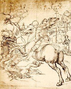 Svatý Jiří zabíjející draka od Raffaello Sanzio Raphael