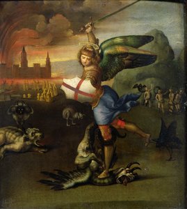 Svatý Michael, asi 1503-05 (viz také 15971) od Raffaello Sanzio Raphael