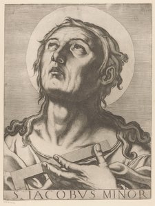 Heilige Jakobus de Mindere Svatý Jakub Menší (titul na předmětu) Christ, Mary en de twaalf apostelen (název série) The Sacred Apostolic College (název série) od Raffaello Schiaminossi