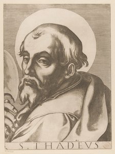 Heilige Judas Taddeus St. Tadeáš (titul na předmětu) Christ, Mary en de twaalf apostelen (název série) The Sacred Apostolic College (název série)