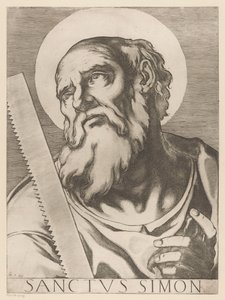 Svatý Simon Zelotes Saint Simon (titul na předmětu) Christ, Mary en de twaalf apostelen (název série) The Sacred Apostolic College (název série)