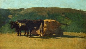Černý voly tažný vůz od Raffaella Sernesiho (1838-1866)