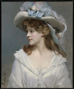 Žena v bílém, kolem roku 1880
