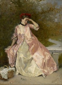 Žena s piknikovým košem, kolem roku 1890 od Raimundo de Madrazo y Garreta