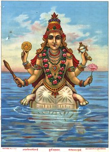 Kurma Avatar by Raja Ravi Varma od Raja Ravi Varma