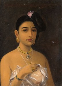 Malabarská krása, autor: Raja Ravi Varma od Raja Ravi Varma