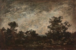 Indiánský tábor, asi 1890 (olej na plátně) od Ralph Albert Blakelock