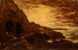 Západ slunce, Navarro Ridge, pobřeží Kalifornie od Ralph Albert Blakelock