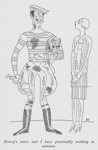 Ilustrace k filmu "Ale pánové si berou brunety" od Anity Loos (litho) od Ralph Barton